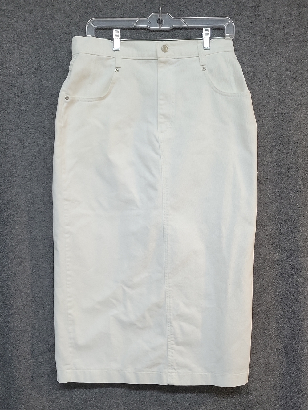 Classic Lee White Denim Women’s Pencil Skirt 100% Cotton USA